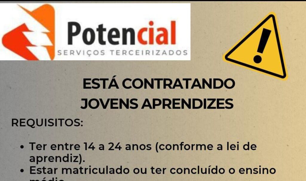 Potencial Serviços Terceirizados abre Vaga para Jovem Aprendiz em Manaus
