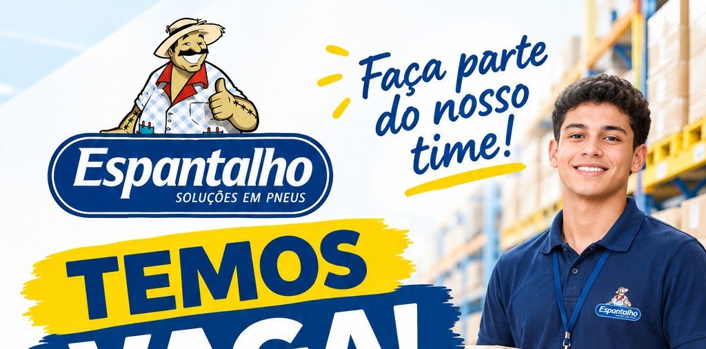 A Espantalho Pneus está divulgando vaga para: APRENDIZ – AUXILIAR DE ESTOQUE – Empregos no amazonas