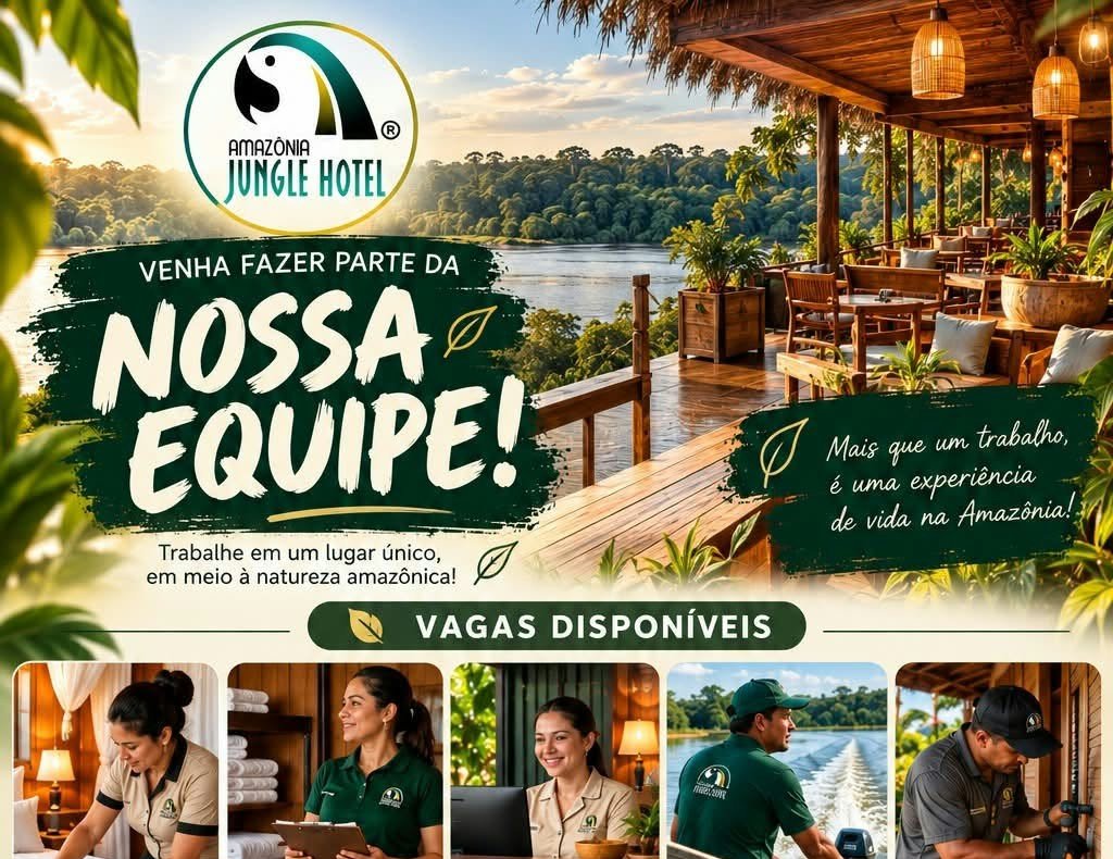 Amazônia Jungle Hotel abre oportunidades de emprego em Iranduba AM em 2026